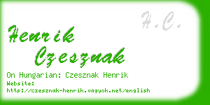 henrik czesznak business card